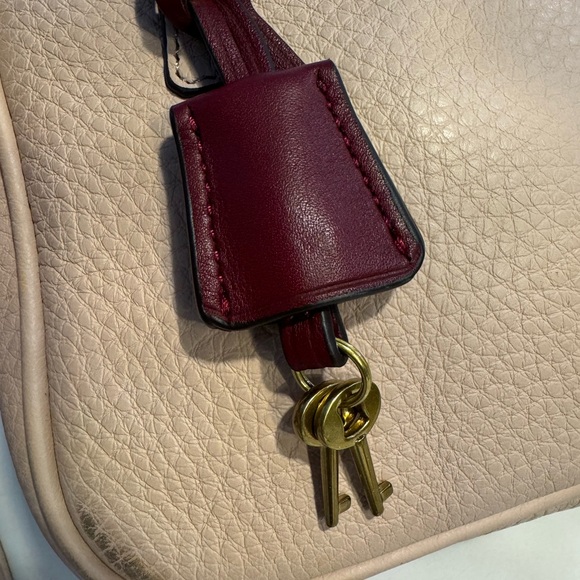 J.Crew Signet Bag Italian Pale Pink Leather Crossbody - Picture 12 of 17